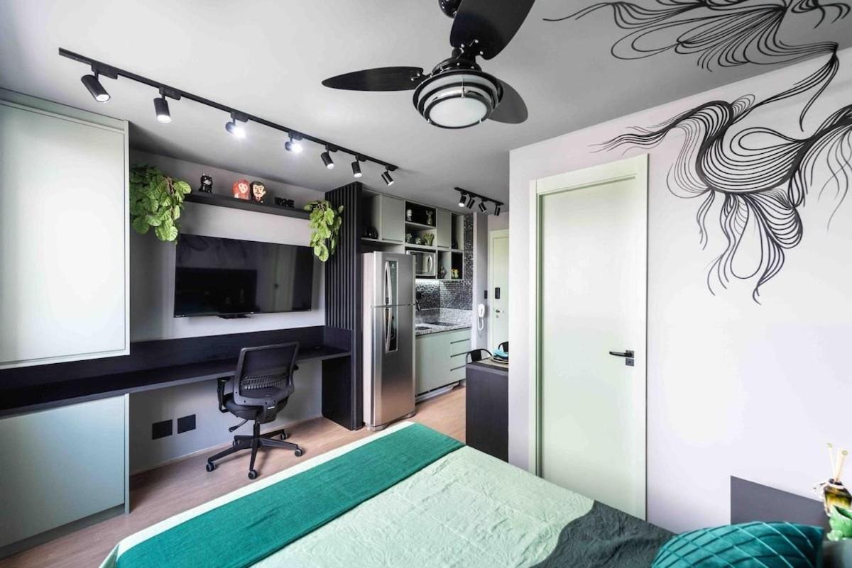 Mv63 - Studio Lindo Com Piscina Prox Ao Metro Bras 圣保罗 外观 照片